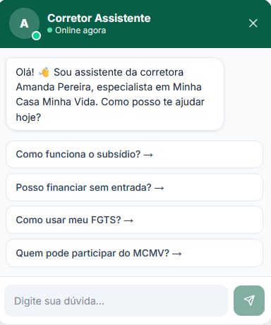 Chat IA no site do ImobFlow